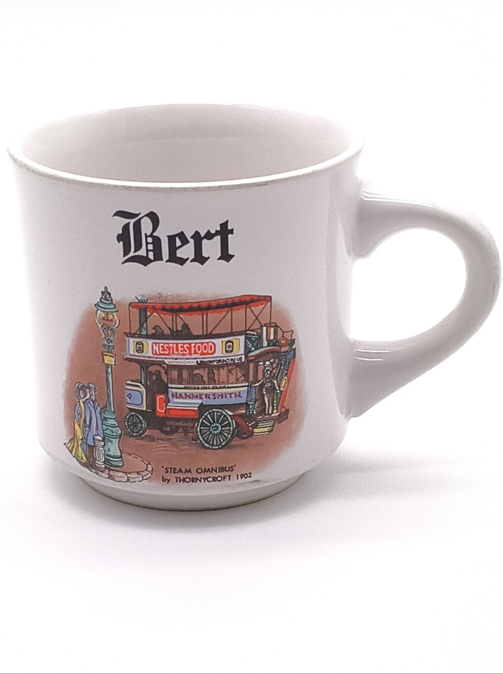 Tell Bert I Found His Mug! - Personalized Vintage Steam Omnibus Illustration